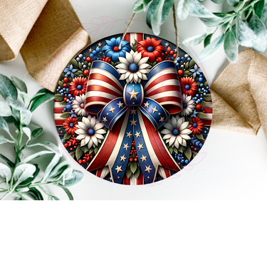 Patriotic Bow Door Hanger
